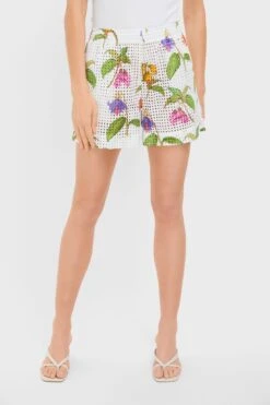 White Magnifica Bizzy Anglaise Shorts