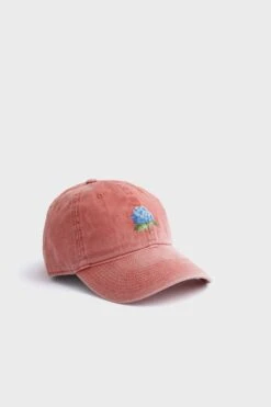 Nantucket Red Hydrangea Needlepoint Hat