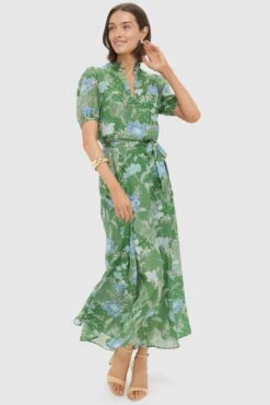Jungle Green Bloom Oceanus Dress