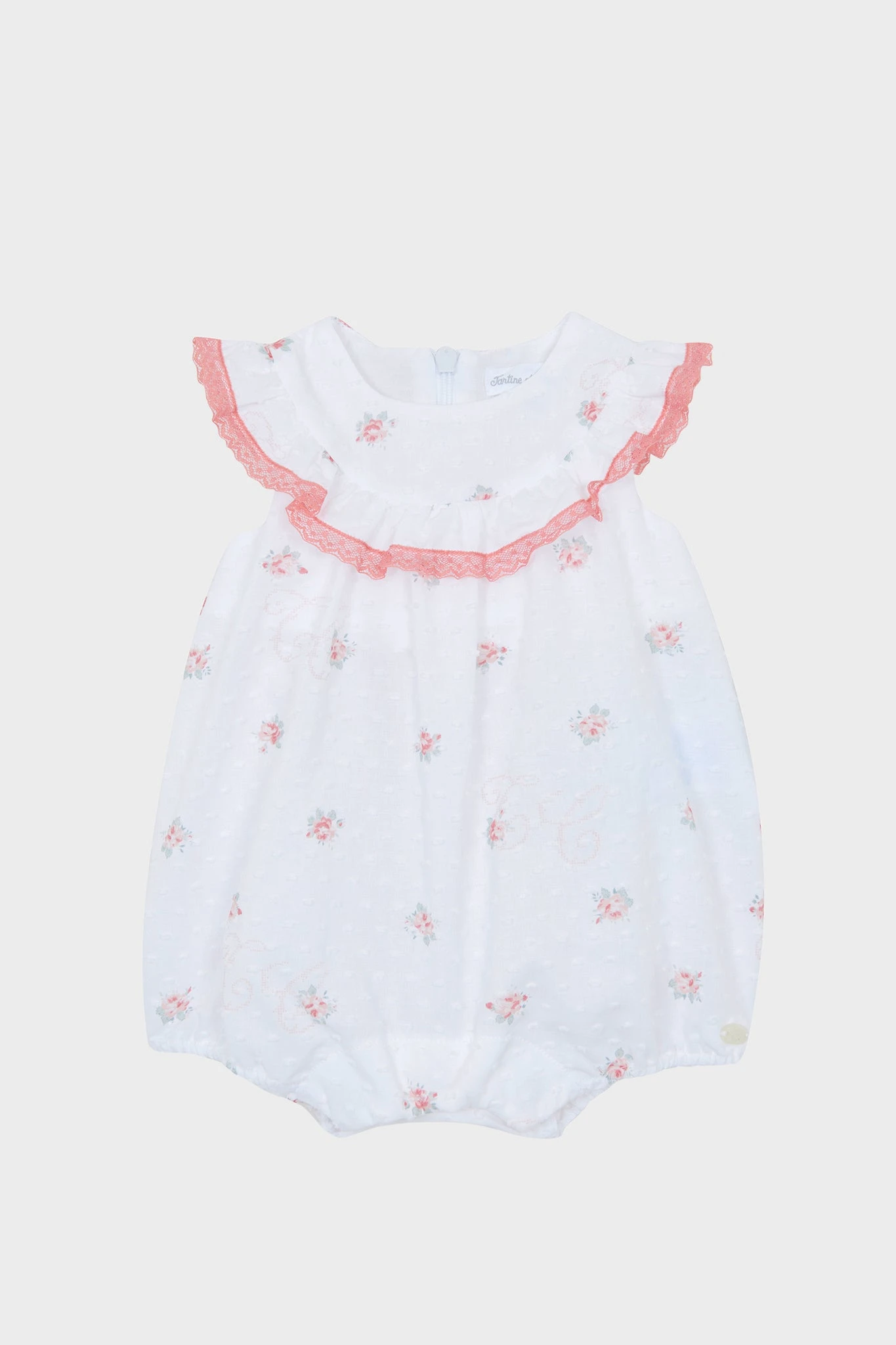 TARTINE ET CHOCOLAT White Floral Baby Romper 3 TARTINE ET CHOCOLAT White Floral Baby Romper