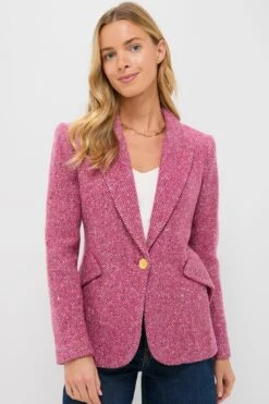 Pink Multi Herringbone Chamberlain Blazer