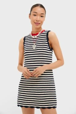 Navy Striped Fasano Dress