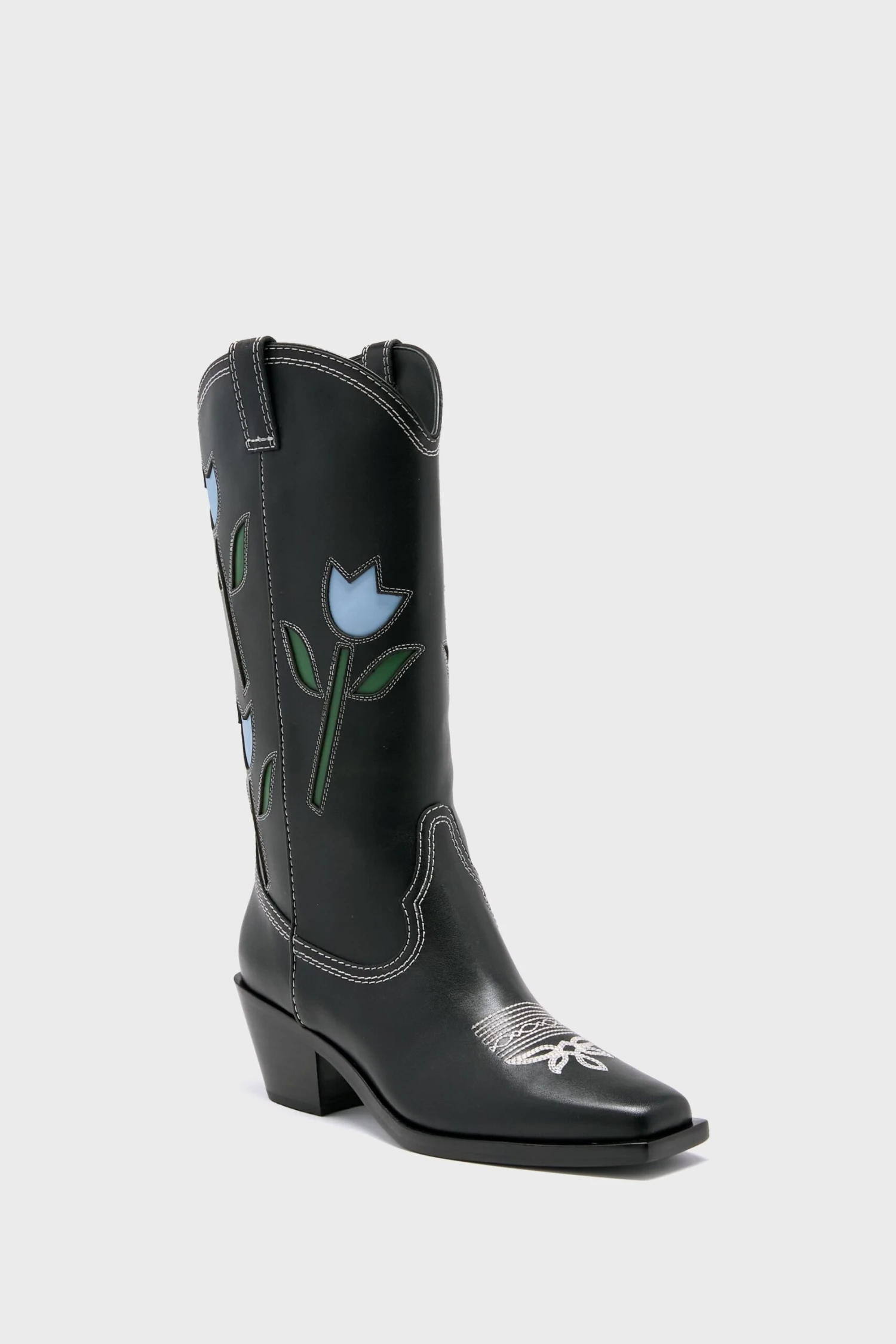 Loeffler Randall Black With Tulips Wilder Boots 3 Loeffler Randall Black With Tulips Wilder Boots