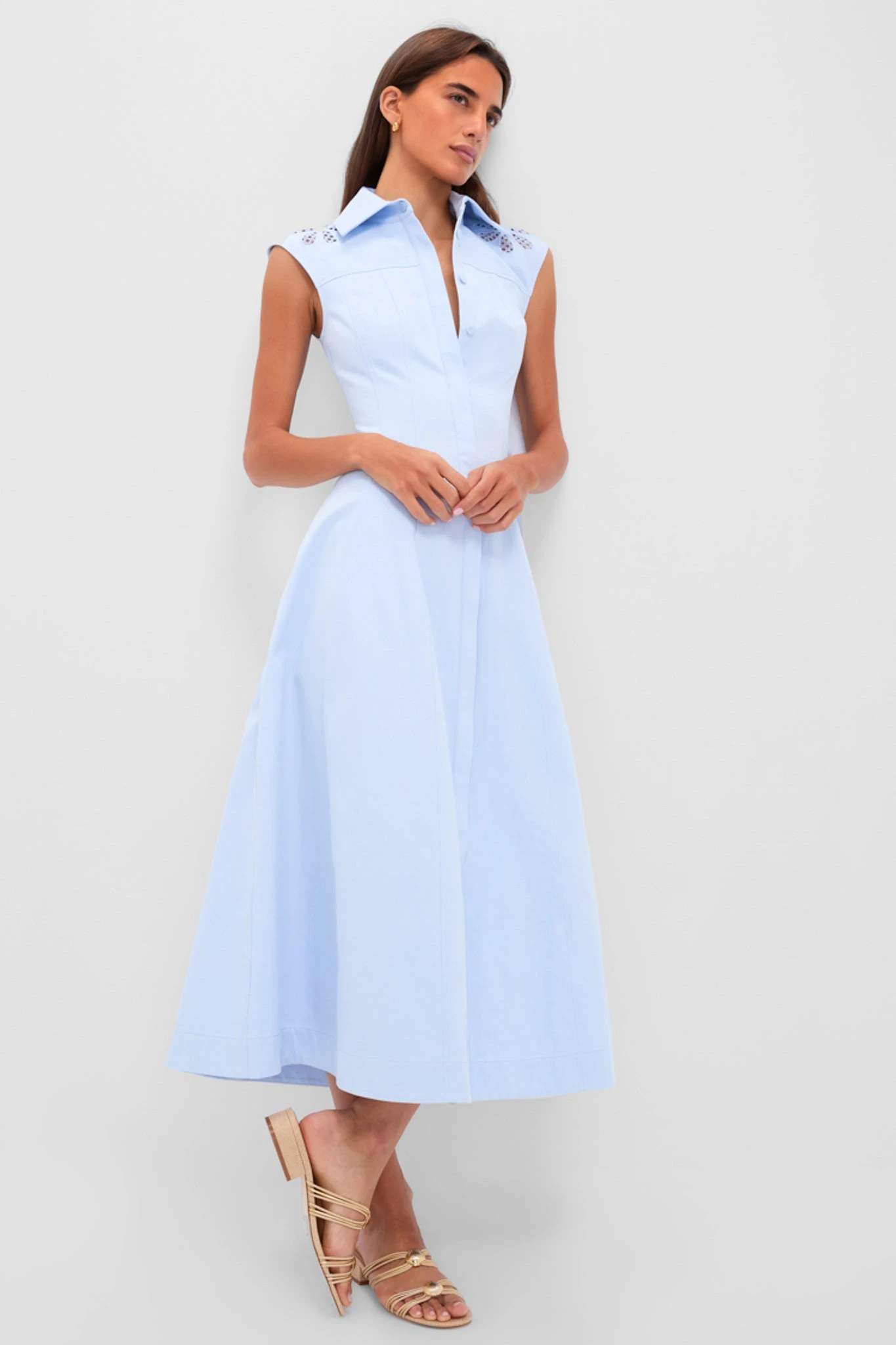 Mist Blue Franca Midi Dress 8 Mist Blue Franca Midi Dress - Image 6