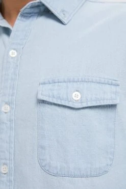 Light Blue Washed Denim Shirt -Urban Motion 36CXY1Det8gQMWjGZqBxIkItzDBP7S5Z 1