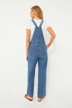 Paris Medium Wash Straight Leg Denim Overalls -Urban Motion 3lNhH1p7YIdVPzLGJqrlx7EIK5ztXzWv 1