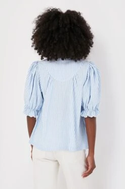Blue Stripe Selena Blouse 11 Blue Stripe Selena Blouse -Urban Motion 3n7FOZgYDmCSVyHl7XZtONFuNR9gijoM 1