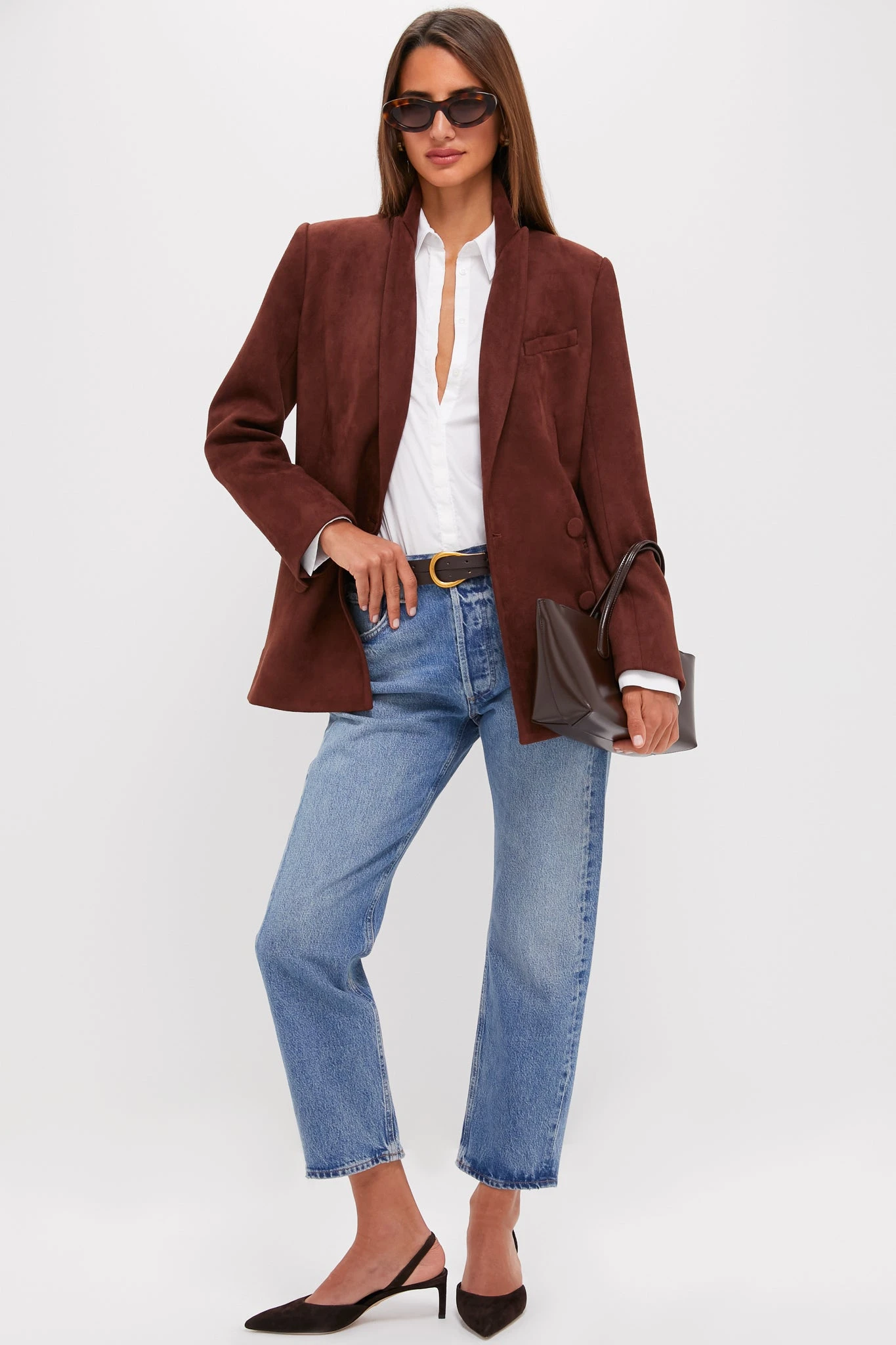 Deep Mocha Vegan Suede Diana Blazer 4 Deep Mocha Vegan Suede Diana Blazer - Image 2