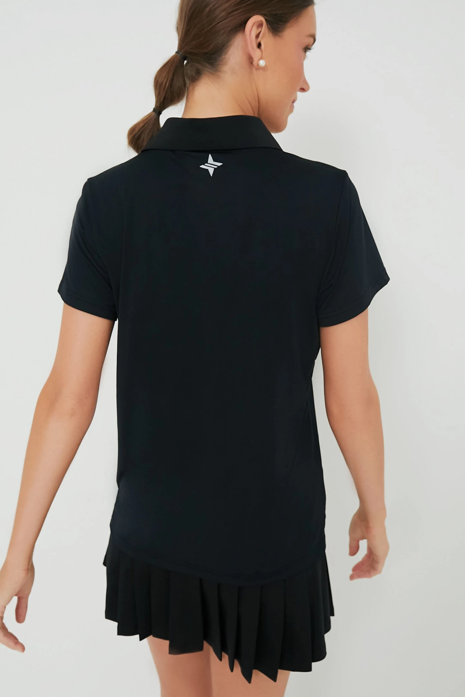 Black Short Sleeve Performance Jersey Caroline Polo 7 Black Short Sleeve Performance Jersey Caroline Polo - Image 5