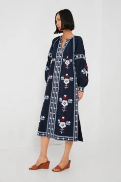 Exclusive Navy Shaina Embroidery Long Sleeve Dress -Urban Motion 46gNbVfHIyyGwmGF7B5aHyKmzhuFRKBY 1