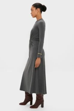 Heathered Charcoal Long Sleeve Volta Dress -Urban Motion 4dk1ICcoVk9uGxPSlbQfi5HjioOhIsjq 1