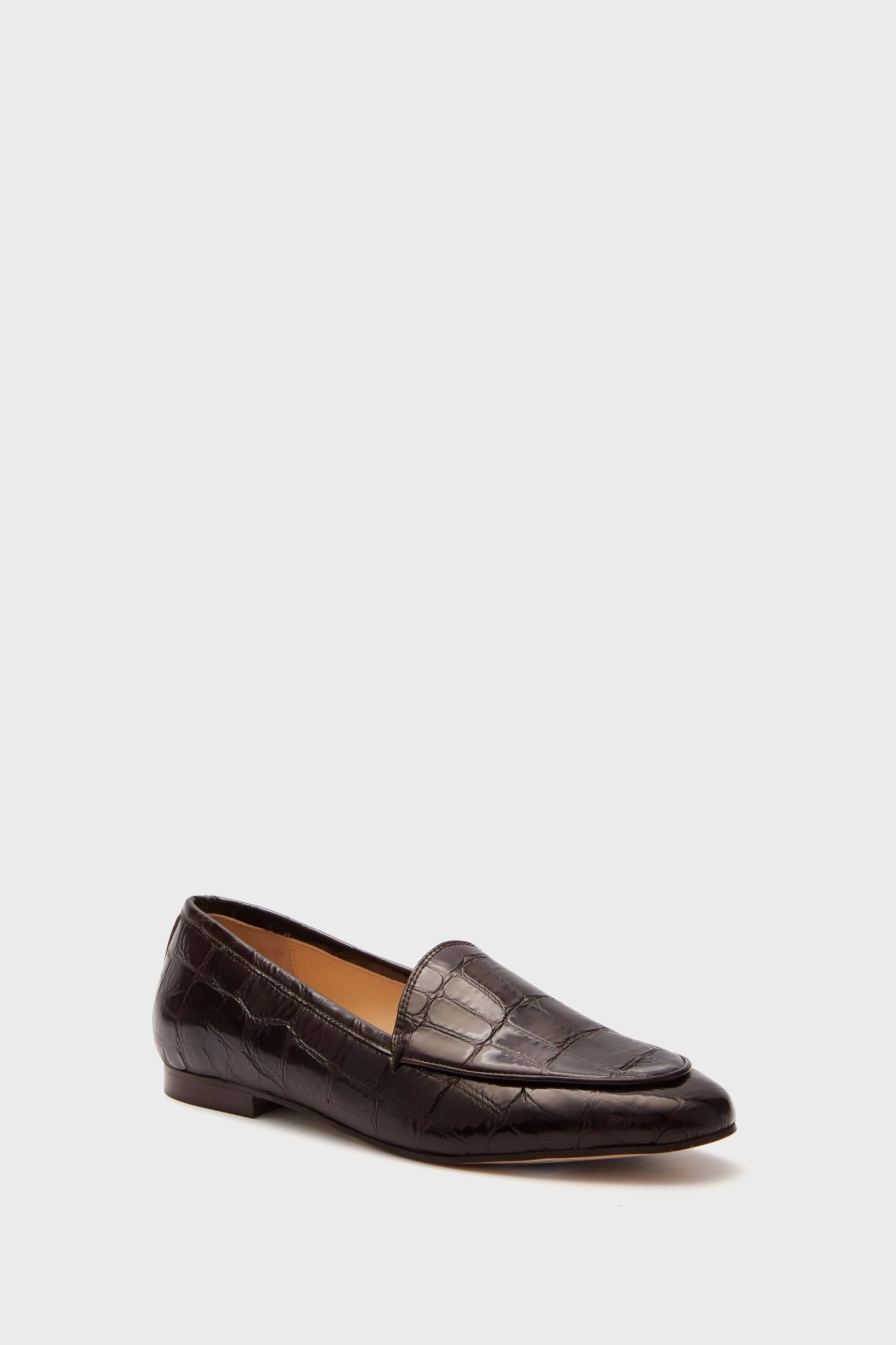 Dark Brown Croc Rowan Loafers 3 Dark Brown Croc Rowan Loafers