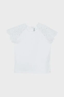 TARTINE ET CHOCOLAT White Eyelet Sleeve Blouse -Urban Motion 4xMH6wAYrcBuENmyM6cgopGG0JQ7oCgK 1
