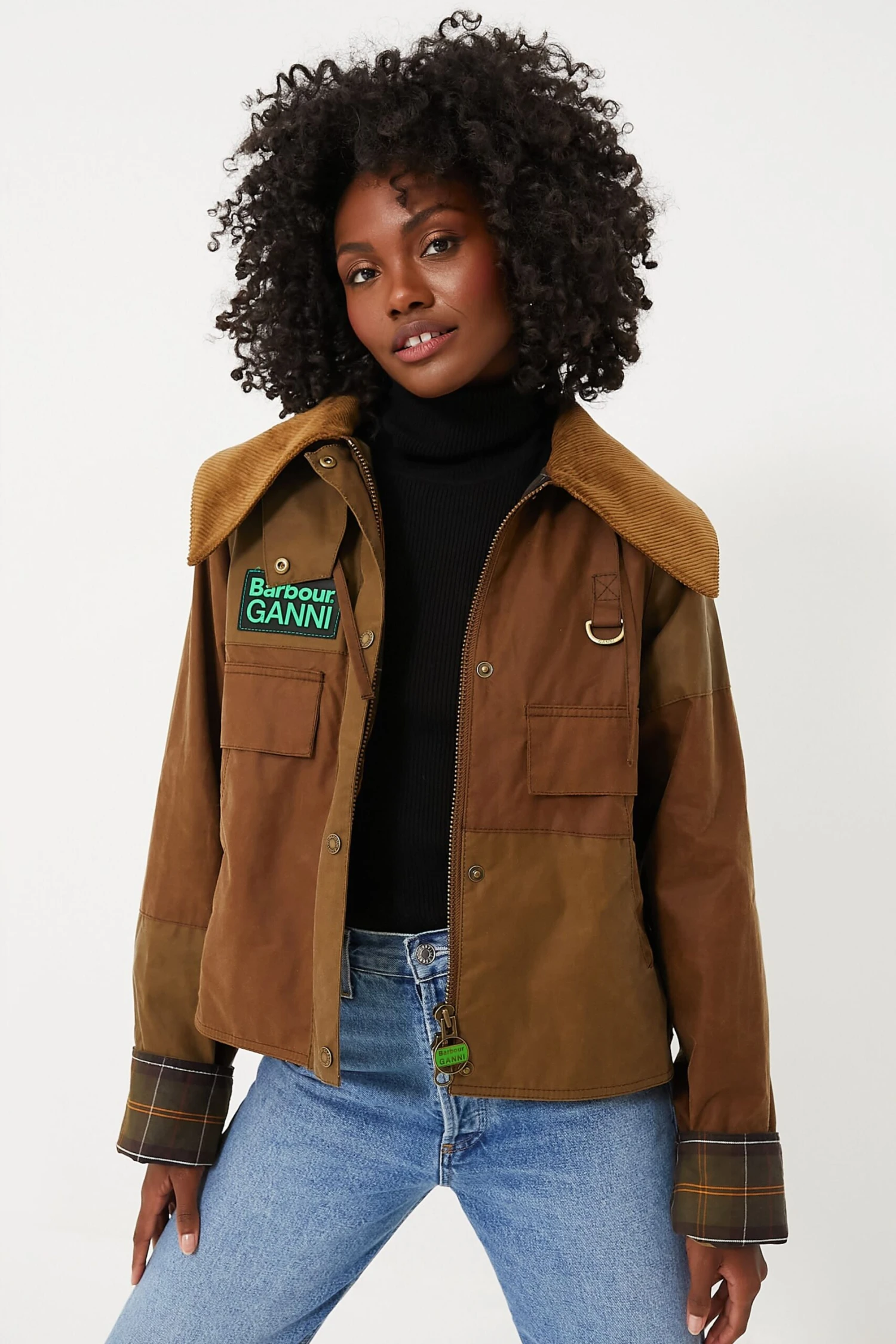 Tan Sand Barbour Ganni Block Spey Jacket 3 Tan Sand Barbour Ganni Block Spey Jacket