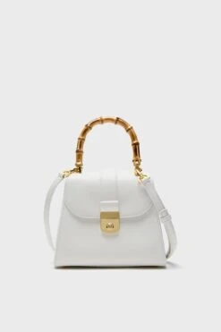 Veronica Beard Off White Bamboo Avenue Bag