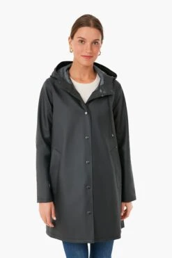 Stutterheim Black Mosebacke Raincoat
