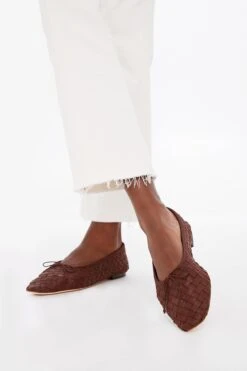 Loeffler Randall Chocolate Woven Leather Landry Flats -Urban Motion 5ctJq4AA7kW5YVXDoN4JSRA3EbZR20z3 1