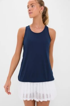 Navy Cane Performance Jersey Ellen Racerback Tank