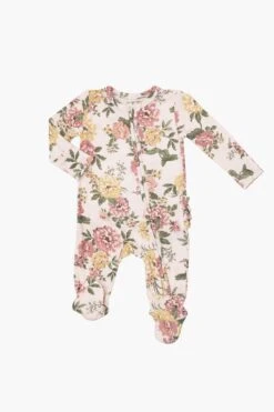 Dahlia Ruffle Zipper Footie