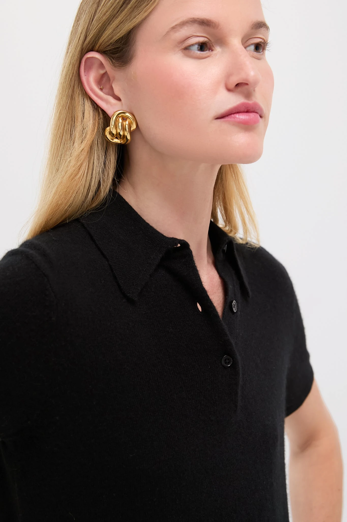 Black Cashmere Short Sleeve Polo 7 Black Cashmere Short Sleeve Polo - Image 5