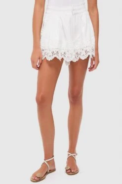 White Iyla Soutache Shorts