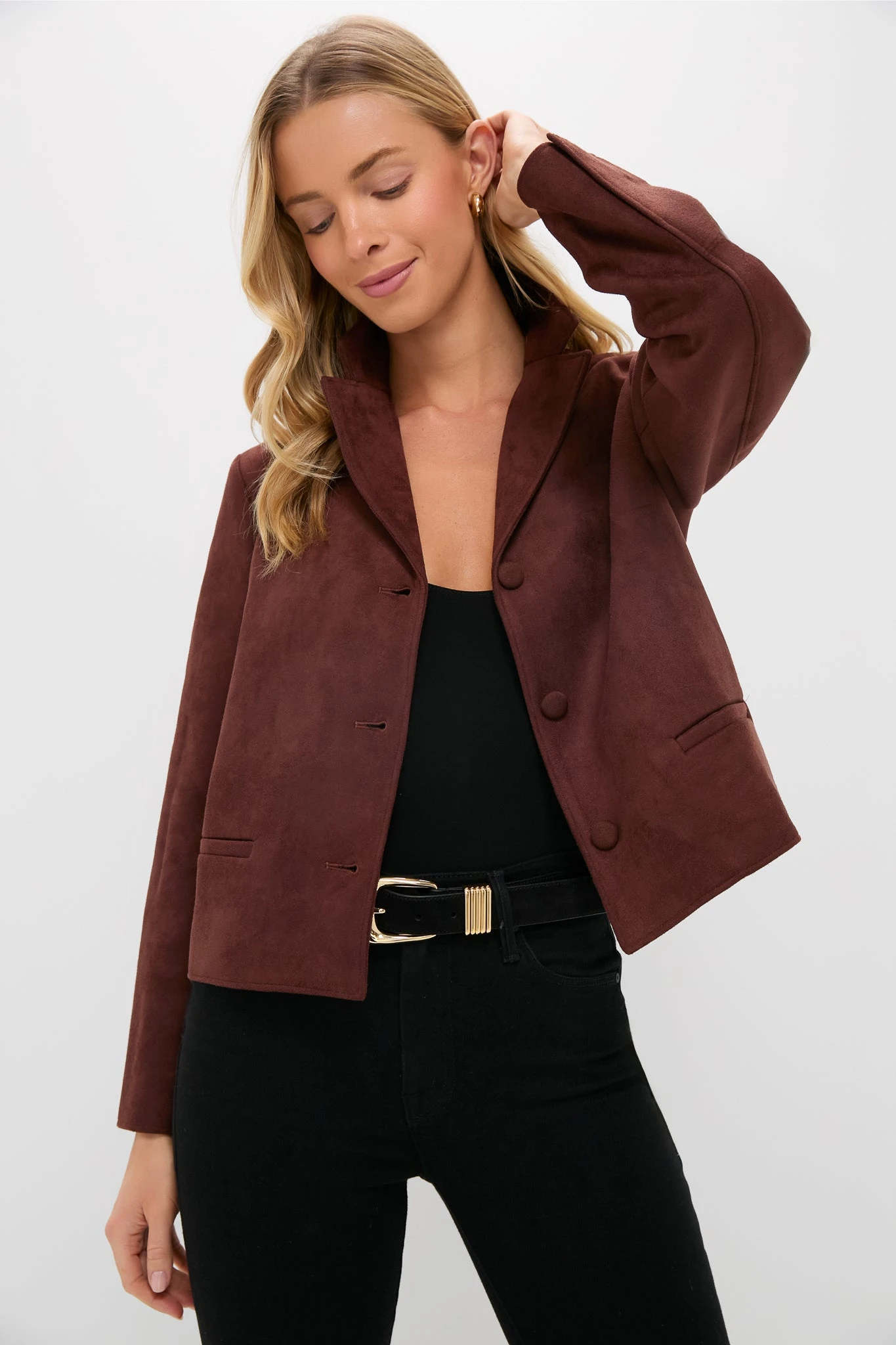 Deep Mocha Vegan Suede Zaria Jacket 3 Deep Mocha Vegan Suede Zaria Jacket