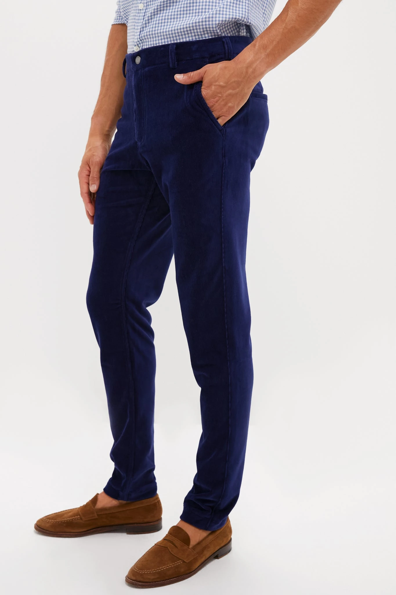 Navy Collins Corduroy Pull-on Trouser (34" Inseam) 5 Navy Collins Corduroy Pull-on Trouser (34" Inseam) - Image 3
