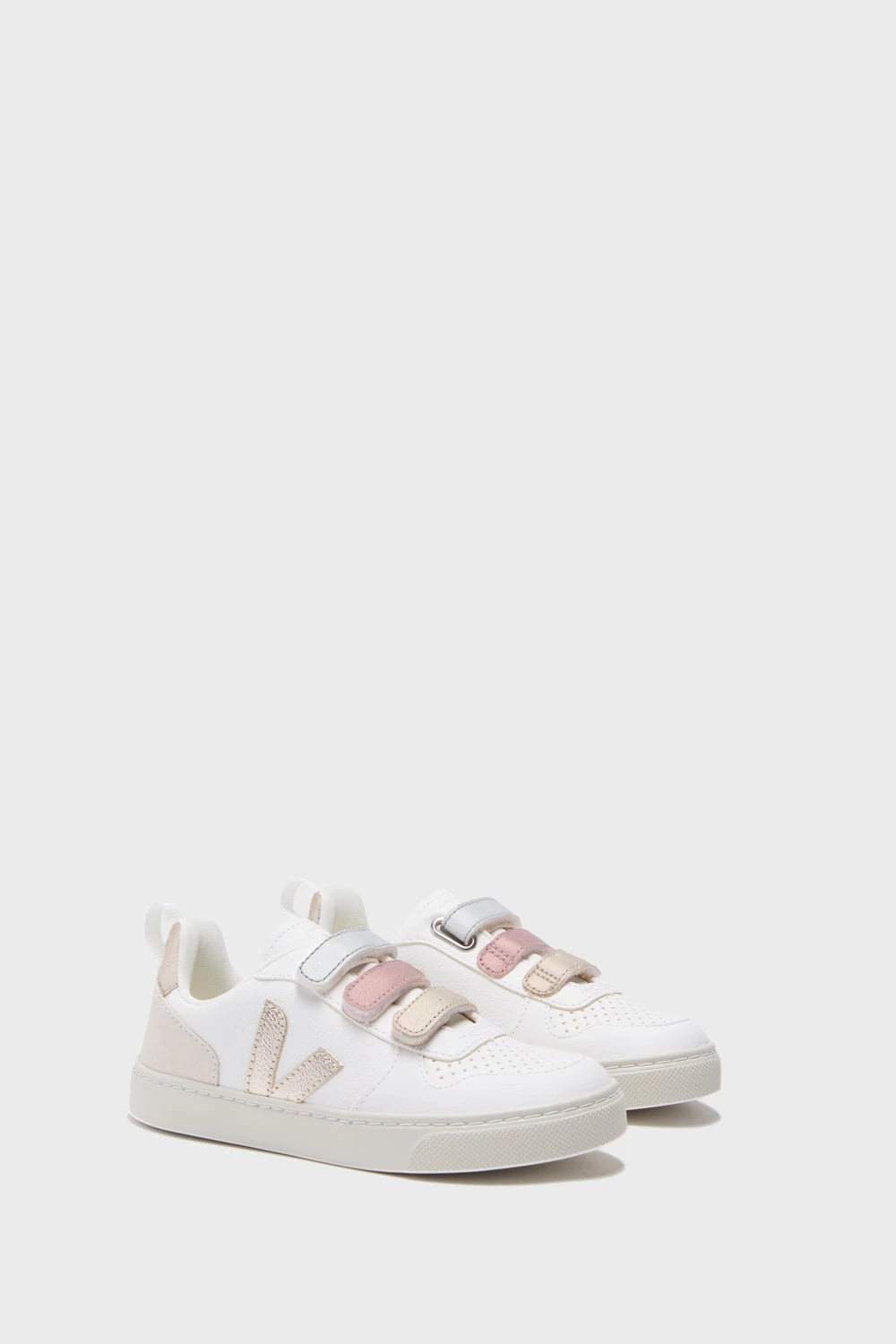 Veja Kids Multicolor Extra White Shiny Small V-10 Sneakers 7 Veja Kids Multicolor Extra White Shiny Small V-10 Sneakers - Image 5