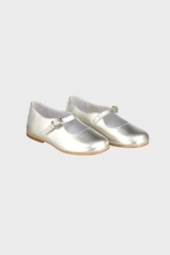 Silver Leather Girl Mary Jane Shoes