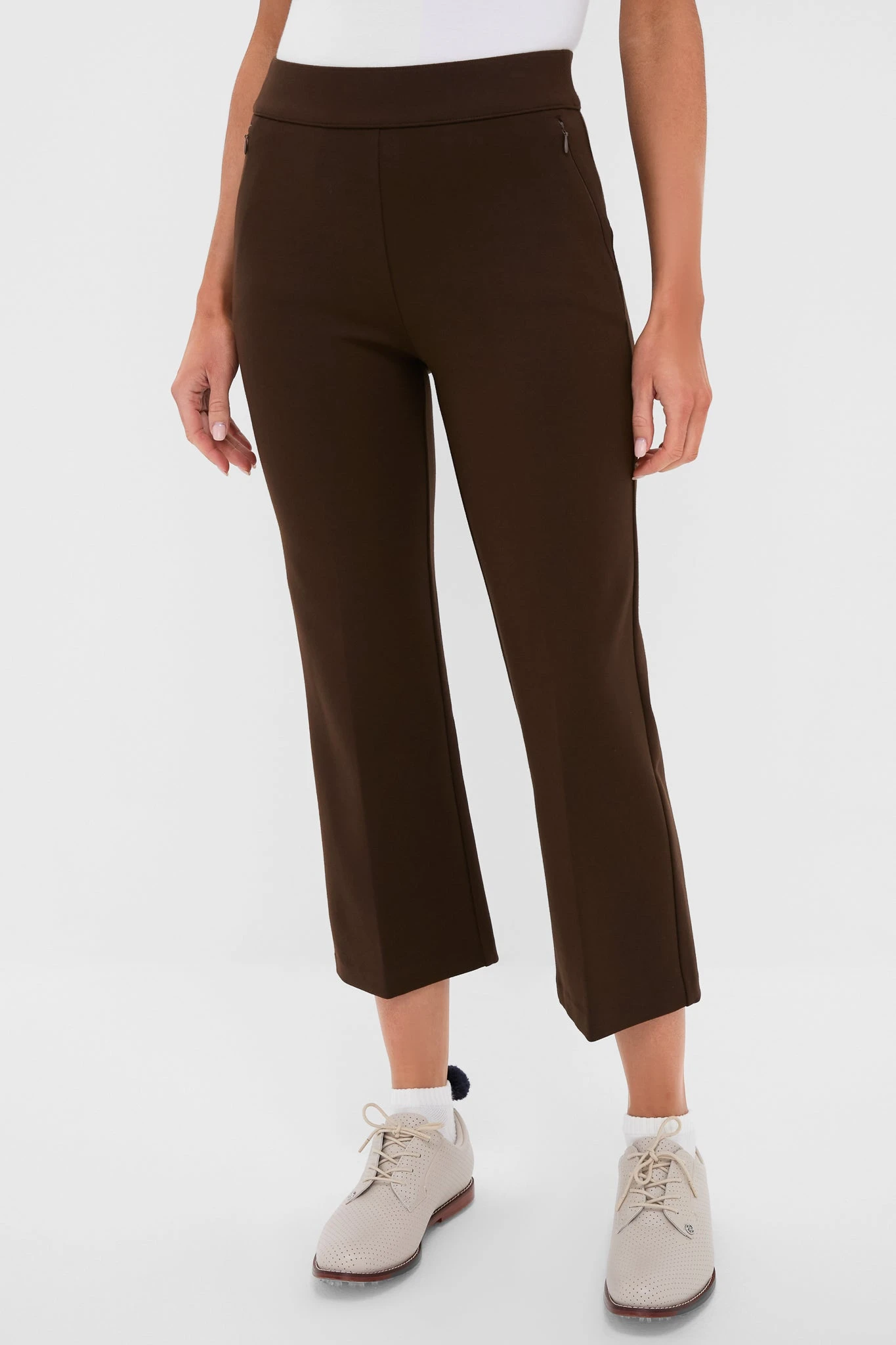 Chocolate Brown 25 Inch Cropped Compression September Pant 3 Chocolate Brown 25 Inch Cropped Compression September Pant
