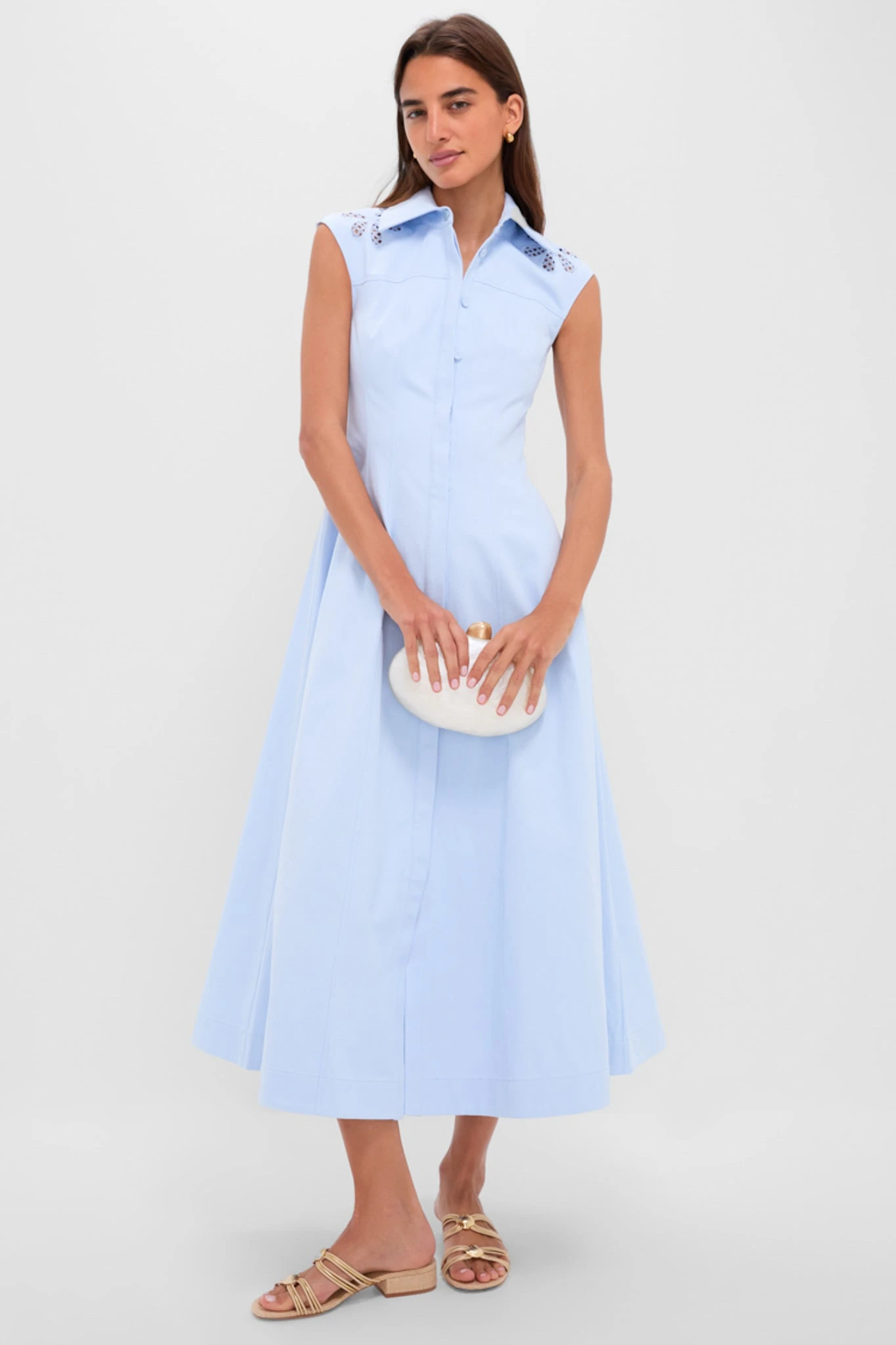 Mist Blue Franca Midi Dress 4 Mist Blue Franca Midi Dress - Image 2