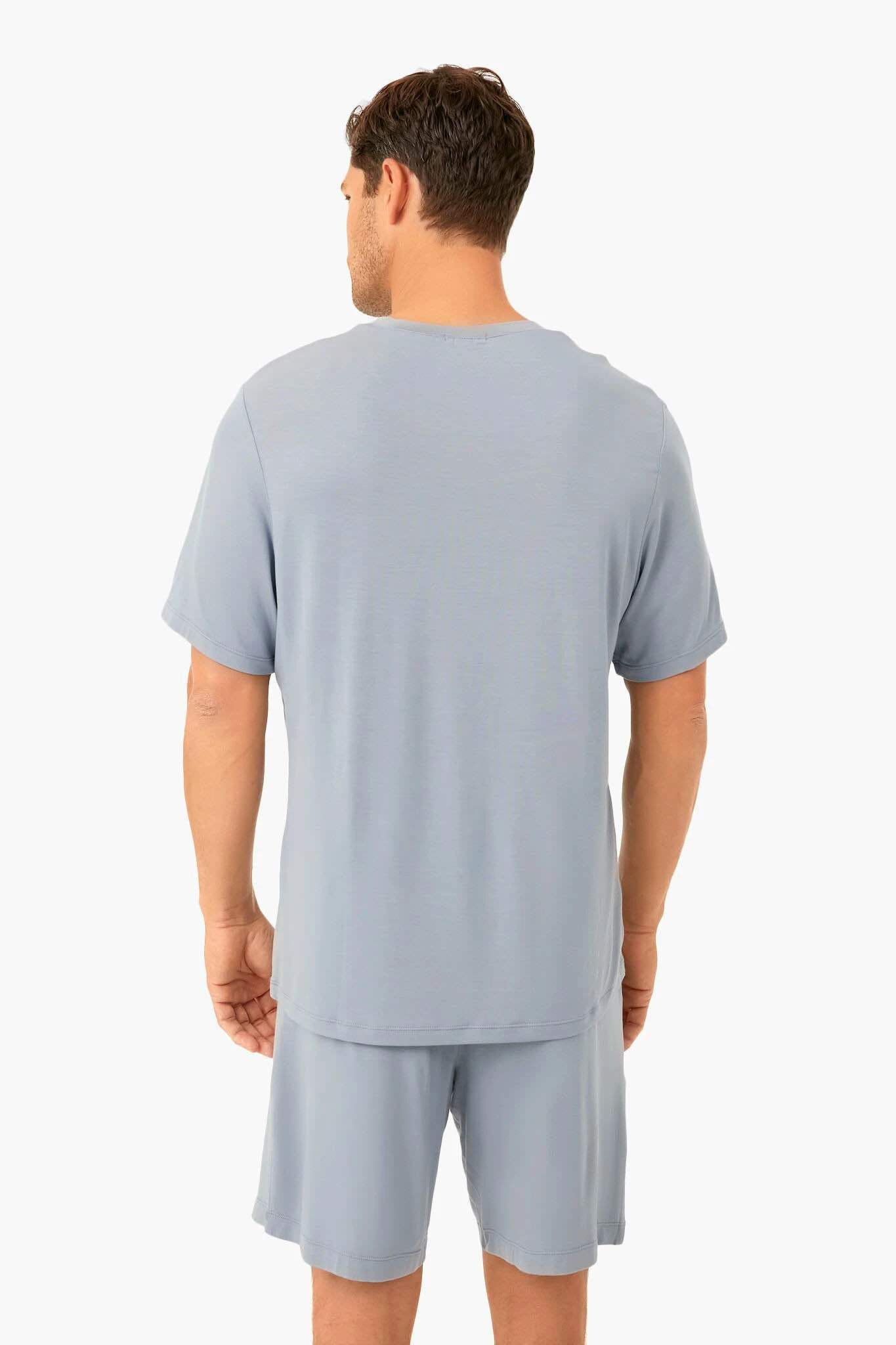 Eberjey Blue Fog Henry Mens Short PJ Set 6 Eberjey Blue Fog Henry Mens Short PJ Set - Image 4