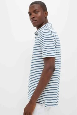 Ivory Breton Stripe Sunwashed Tee Shirt Polo -Urban Motion AgDPoFy3hLezOr6qAE2syDloQvXhb5gc 1