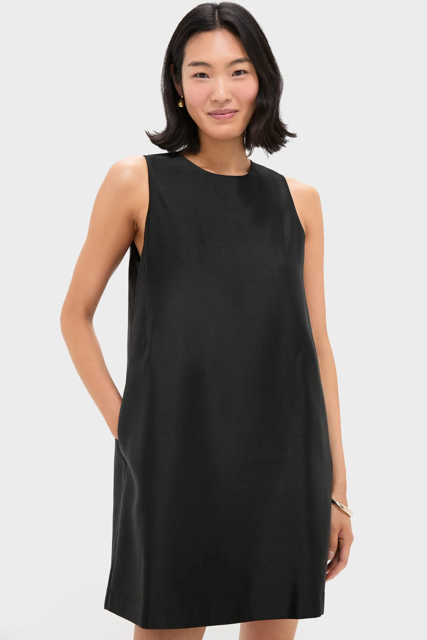Black Dupioni Marlowe Dress 3 Black Dupioni Marlowe Dress