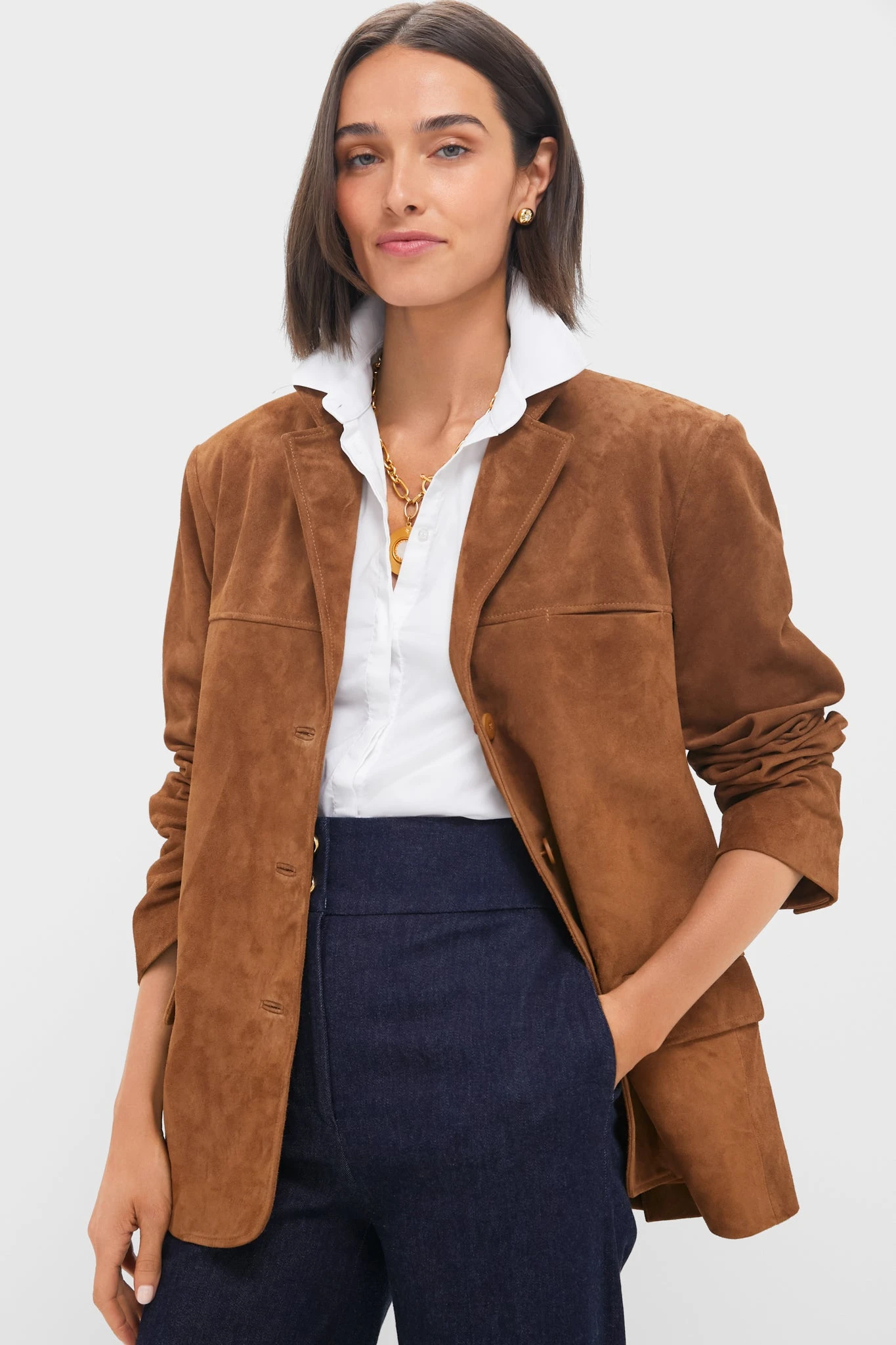 Staud Tan Natalie Suede Jacket 3 Staud Tan Natalie Suede Jacket
