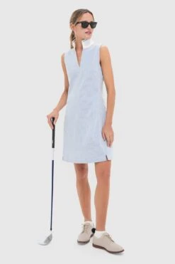 Blue And White Stripe Performance Seersucker Briar Golf Dress -Urban Motion AtThYD3tz9Hi0Z8ofF0STacDbRa9OySY 1