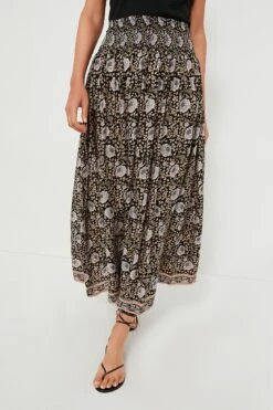 Vintage Flowers Sepia Bella Skirt