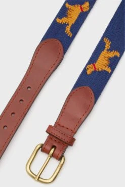 Classic Navy Golden Retriever Needlepoint Belt -Urban Motion B8JMyViYfYgA2C97exQE6WnvISecBPBZ 1