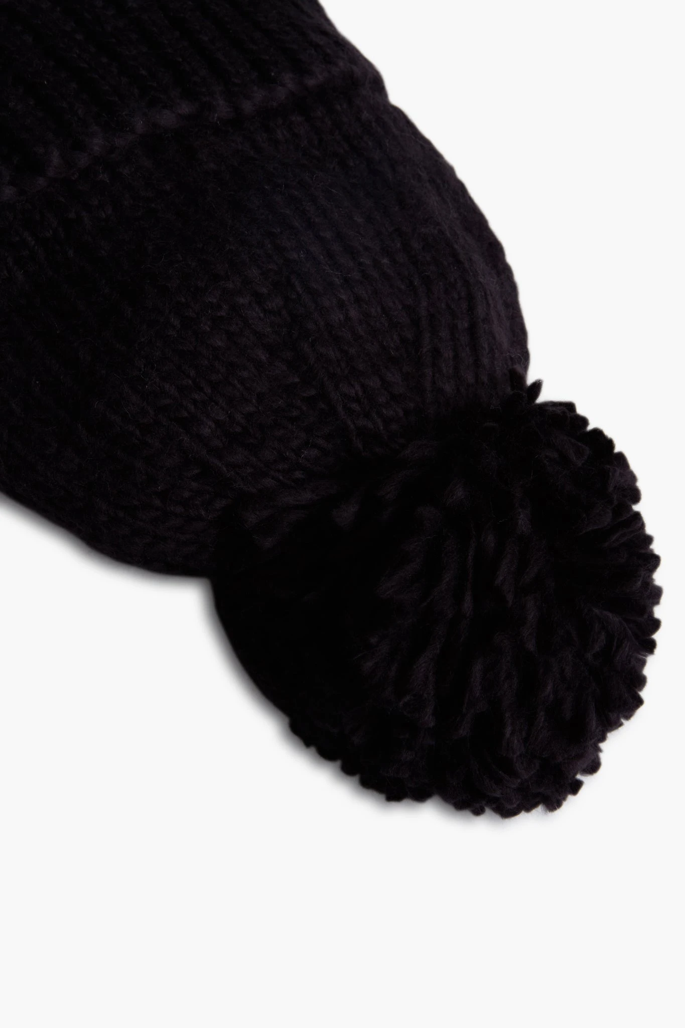 Charcoal Hand Knitted Basic Pom Hat 6 Charcoal Hand Knitted Basic Pom Hat - Image 4