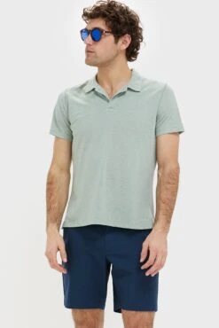 Marine Layer Iceberg Green Air Polo