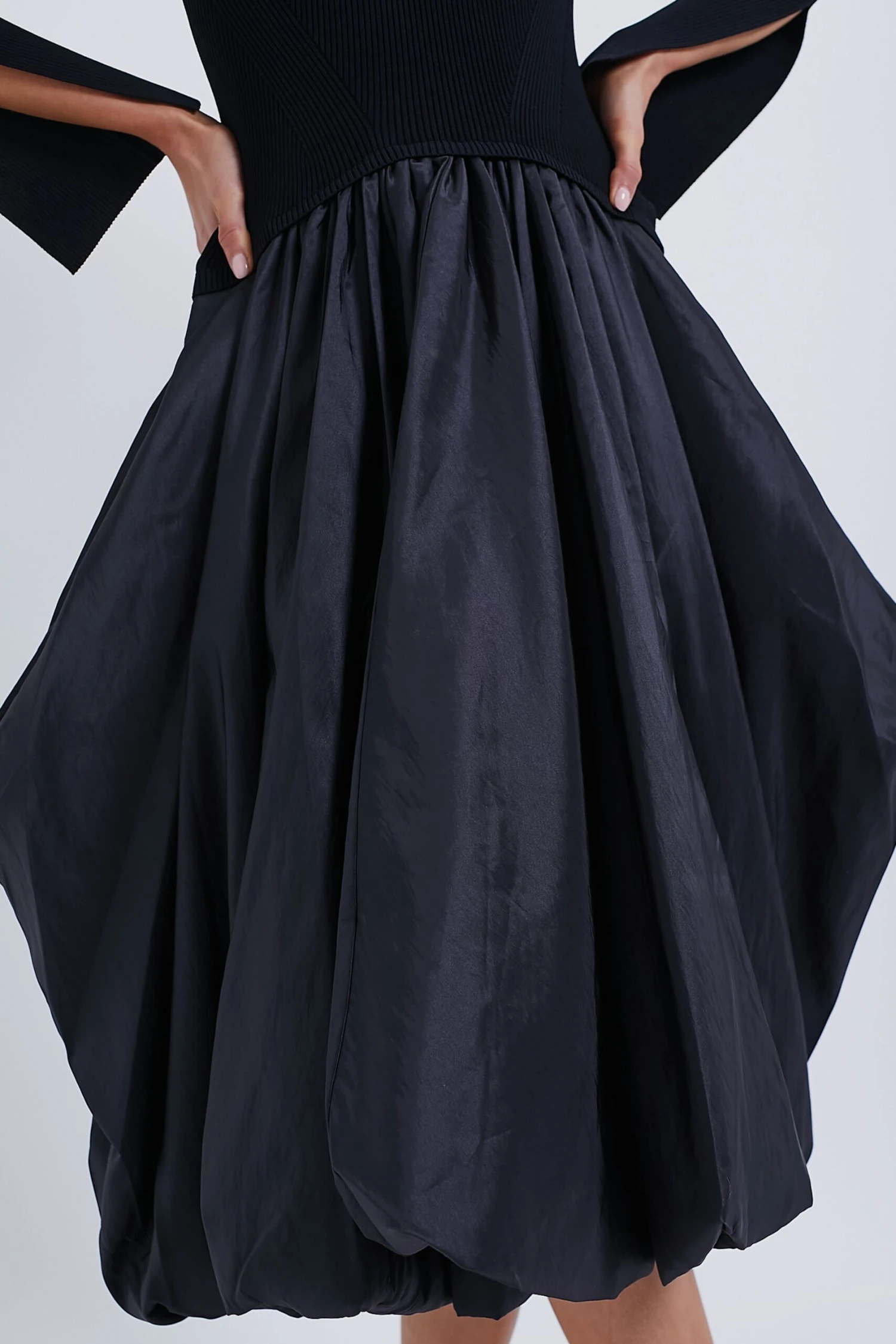 Black Kenlie Long Sleeve Mock Neck Midi Dress 8 Black Kenlie Long Sleeve Mock Neck Midi Dress - Image 6