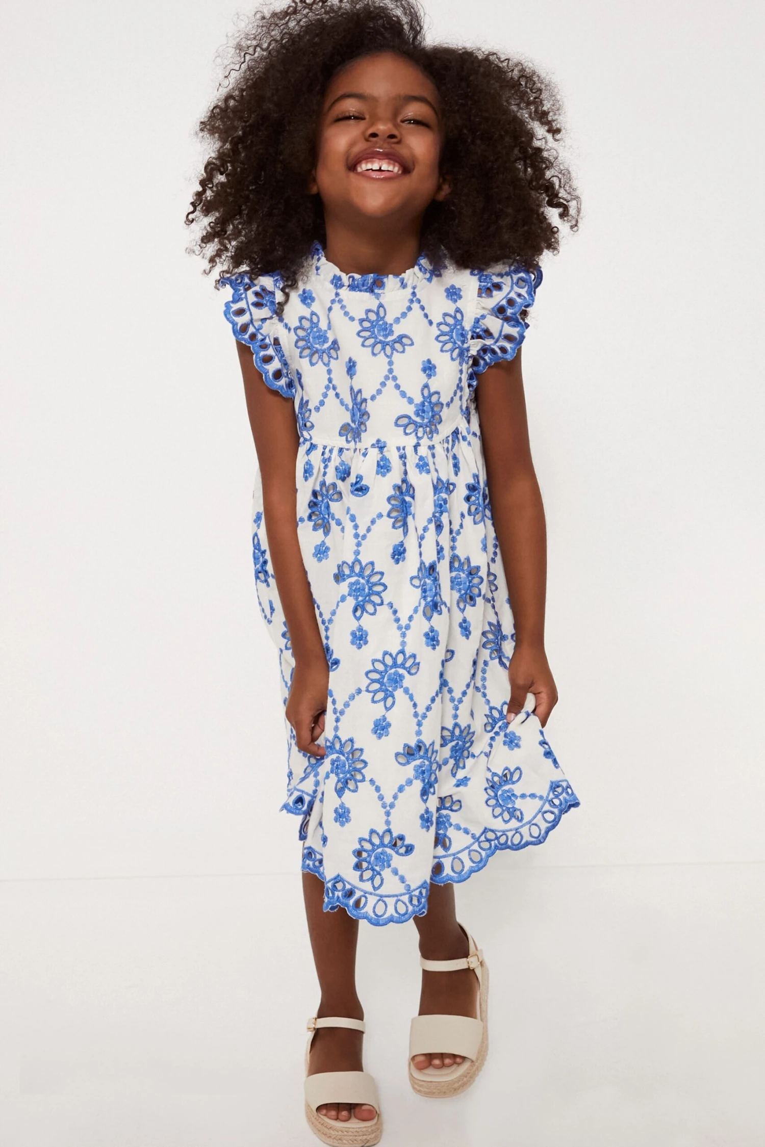 Blue Eyelet Cynthia Dress 4 Blue Eyelet Cynthia Dress - Image 2