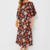 Silk Fantasia Print Spinnaker Maxi Dress
