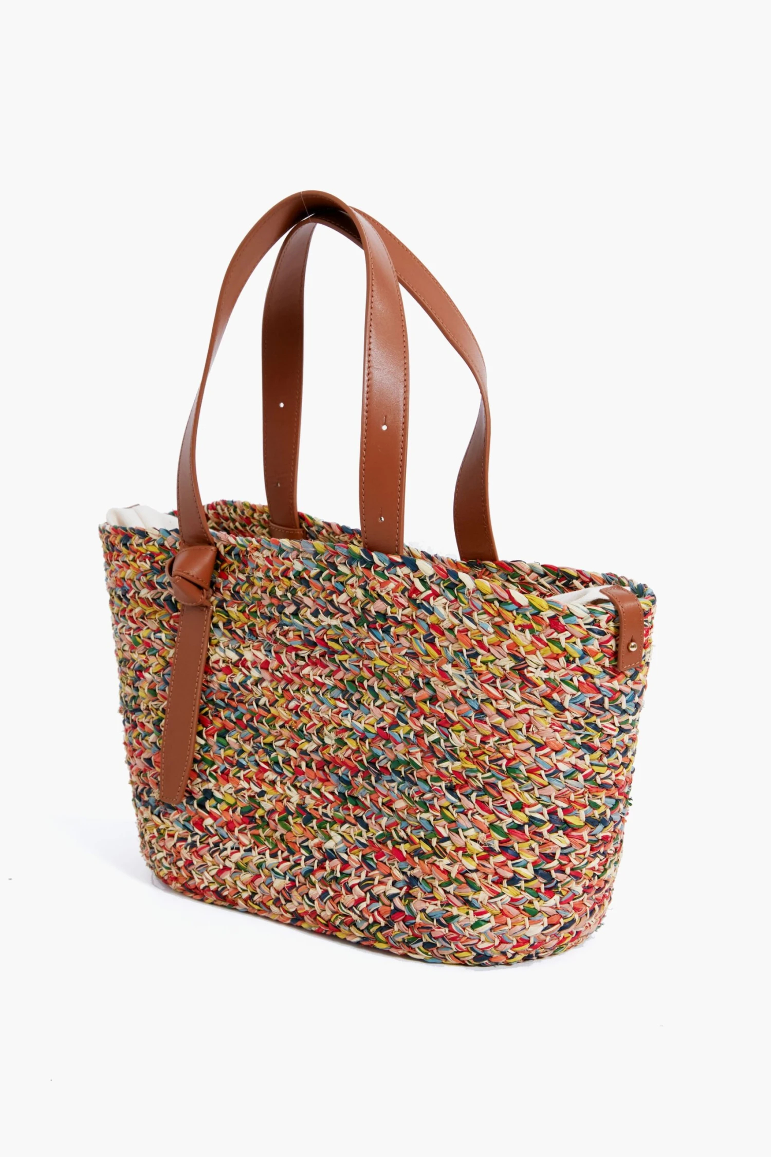 Rainbow Melange Raffia Tote 6 Rainbow Melange Raffia Tote - Image 4
