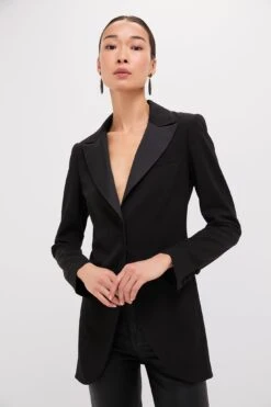 Satin Lapel Emile Blazer