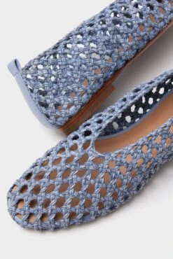 Mansur Gavriel Blue Woven Ballerina -Urban Motion E4DWKuz4imS8zfbSJTyNRizjoaEYf5VZ 1
