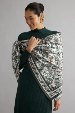 Olive Folk Floral Large Scarf 11 Olive Folk Floral Large Scarf -Urban Motion E9D76ZoYYWYFmkP0HepUMhHT3knBpYXk 1