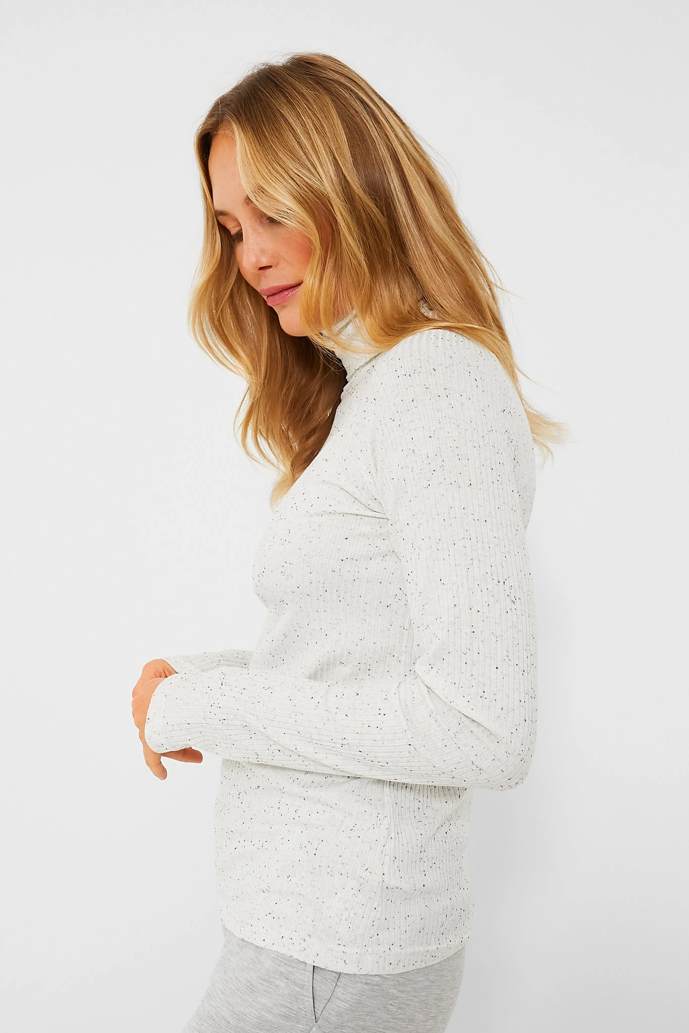 Varley Egret Black Roya Roll Neck Long Sleeve Tee 5 Varley Egret Black Roya Roll Neck Long Sleeve Tee - Image 3