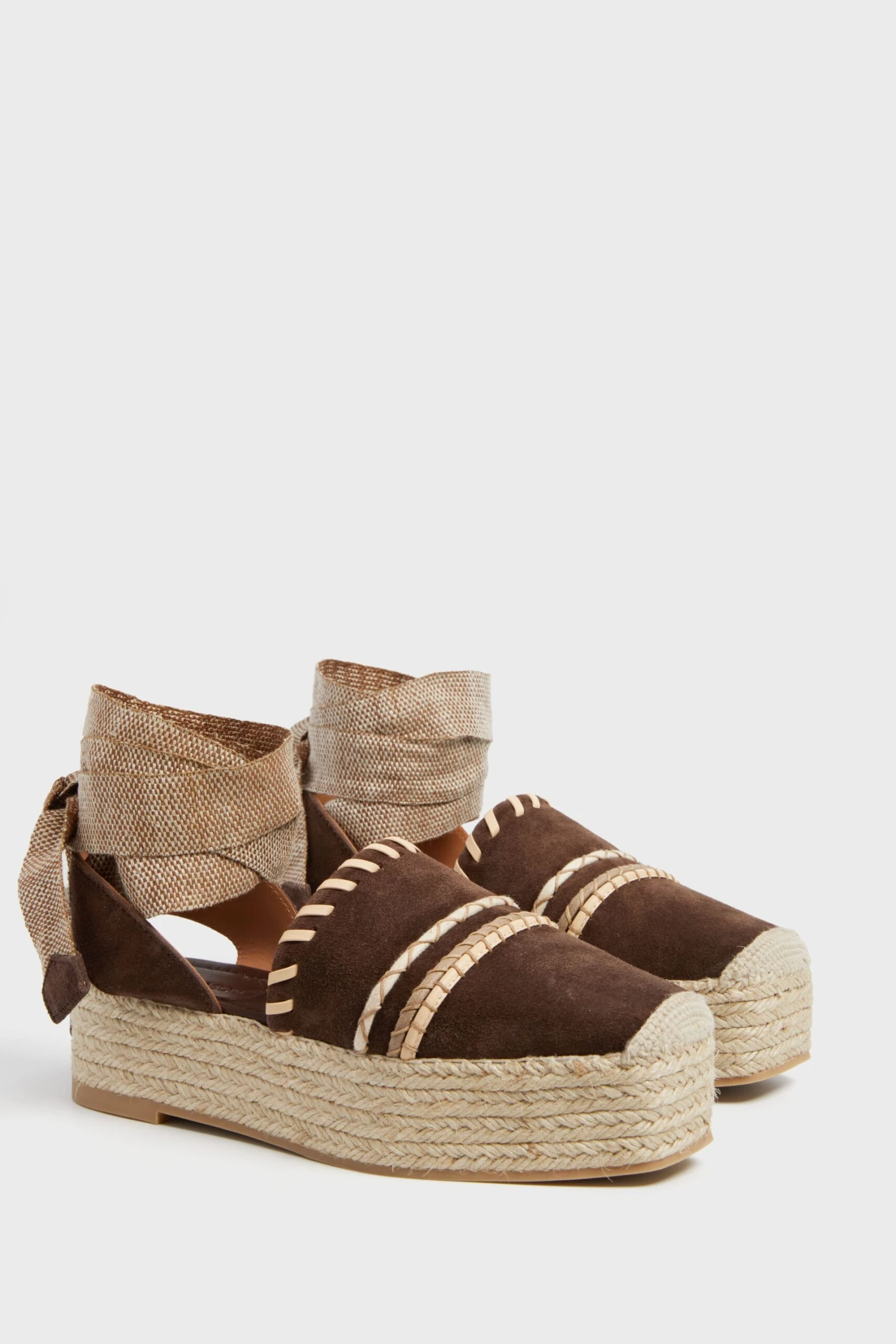 ULLA JOHNSON Dark Brown Stitch Detail Espadrilles 6 ULLA JOHNSON Dark Brown Stitch Detail Espadrilles - Image 4