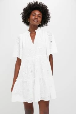 White Eyelet Crawford Dress